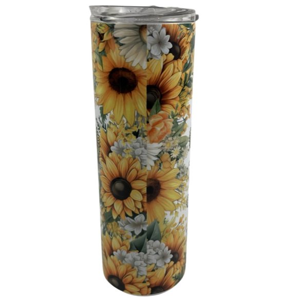 Skinny Tumbler 20oz You Are My Sunshine Gnomes Sunflowers Stainless-Steel - Picture 6 of 9